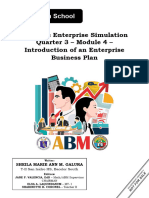 SA BES MODULE 4 Introduction of An Enterprise Business Plan