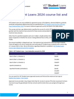 VSL 2024 Course List and Loan Caps (Students)