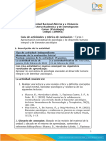 Guía de Actividades y Rúbrica de Evaluación - Unidad 1 - Tarea 1 - Aproximación A Los Conceptos Fundamentales Básicos de Psicología