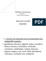 Exercices-Corrigé Les Adverbes