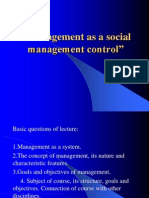 Lecture 1 - Management As A Social Management Control