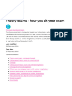 Theory Exams - How You Sit Your Exam