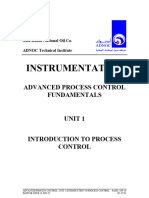 Adnoc - Introduction To Process Control