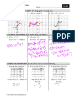 1.12A Translations of Functions: Graphical Transformation. Use The Graph of