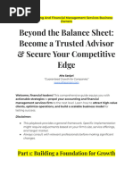 Beyond The Balance Sheet: Become A Trusted Advisor & Secure Your Competitive Edge