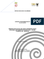 Memoria Explicativa Del Mapa Geomorfológico Aplicado A Movimientos en Masa Esc 1:100.000. Plancha 186 - Riosucio