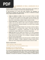 Estrategias para El Autoestudio en Línea y Construcción de Un Ambiente de Estudi1