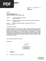 006 - 2023 (03-11-23) Solicitud de Entrega de Equipos, Materiales y Fichas Técnicas Suministradas Por BCP