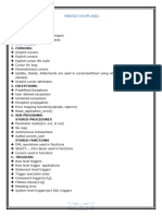 PL SQL Notes