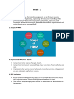 Unit - 1: 1. Meaning of HRM