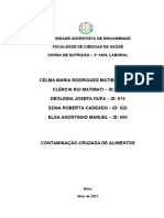 Contaminação Cruzada de Alimentos