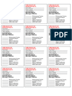 Checklist of Disbursement