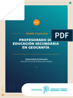 Diseño Curricular Del Profesorado de Educación Secundaria en Geografía - 0