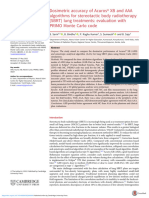 Dosimetric Accuracy of Acurosr XB and Aaa Primo Monte Carlo Code