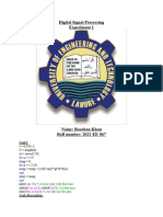 DSP Lab Experiment 1 UET Lahore