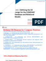 Unit 2 Refining The ER, Design For Company DataBase and Relational Model