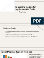 Machine Learning Models For Detecting Recipe Site Traffic: Tasty Bytes