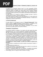 Jurisdicción y Competencia Federal. Competencia Originaria y Exclusiva de La Corte