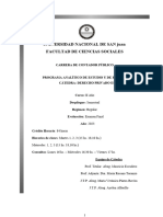 UNSJ. FACSO. Programa Derecho Privado II. 2.023. Contador Publico