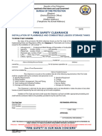 FSED 043 Fire Safety Clearance - Installation of Flammable and Combustible Liquids Storage Tanks REV 1