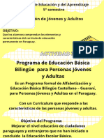 La Educación de Jóvenes y Adultos.