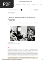 Carta de Milton Friedman Al Presidente Pinochet