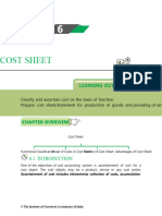 Cost Sheet