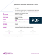 Positive Leadership and Organizational Identification: Mediating Roles of Positive Emotion and Compassion