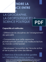 Comprendre La Difference Entre Histoire, Geographie, Geopolitique Et Science Politique