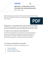 Más de 50 Preguntas y Respuestas de La Entrevista de Pruebas de Automatización