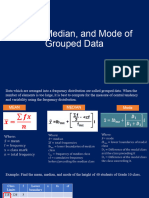 Mean Median Mode of Grouped Data