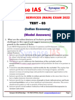 Test-03 Indian Economy Model Answer