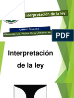 H) Interpretación de La Ley