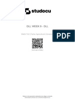 DLL Week 9 DLL