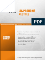 Les Pronoms Neutres