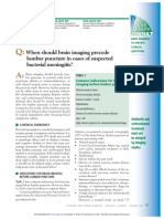 When Should Brain Imaging Precede Lumbar Puncture in Cases of Suspected Bacterial Meningitis