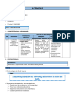 4° Grado - Actividad Del Dia 21 de Agosto