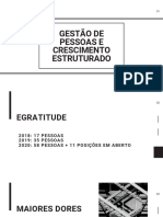 11.1 Gestão de Pessoas e Crescimento Estruturado