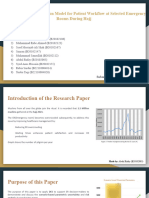 Simulation Model For Patient Workflow at Selected Emergency Rooms During Hajj