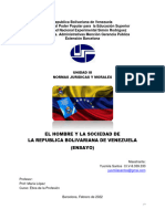 El Hjombre y La Sociedad en Venezuela Unidad Iii Ensayo