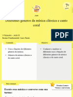 Diferentes Gêneros Da Música Clássica e Canto Coral