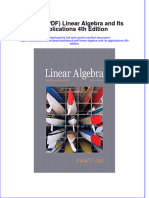 Linear Algebra and Its Applications 4Th Edition Full Chapter