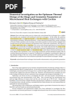 Numerical Investigation On The Optimum Thermal Design of The Shape and Geometric Parameters of Microchannel Heat Exchangers With Cavities