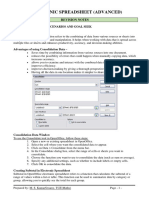 02 Electronic Spreadsheet Advanced Revision Notes