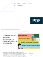 Los Principales Modelos Pedagógicos Utilizados en La Educación