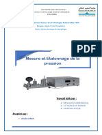 Mesure Et Etalonnage de La Pression