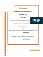 Actividad 2 Propuesta de Aplicación Del Proceso Administrativo en Una Organización