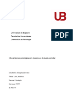 Intervenciones Psicológicas en Situaciones de Duelo Perinatal