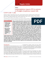 The Response To Lymphodepletion Impacts PFS in Patients With Aggressive Non-Hodgkin Lymphoma Treated With CD19 CAR T Cells