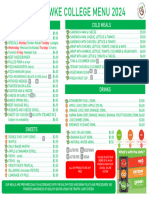 BOB HAWKE COLLEGE Menu Template 2024